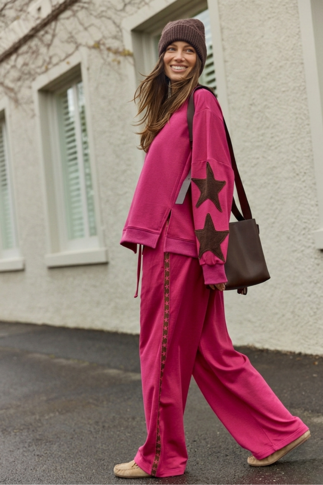 Betty Basics Saskia Trackpant Mulberry
