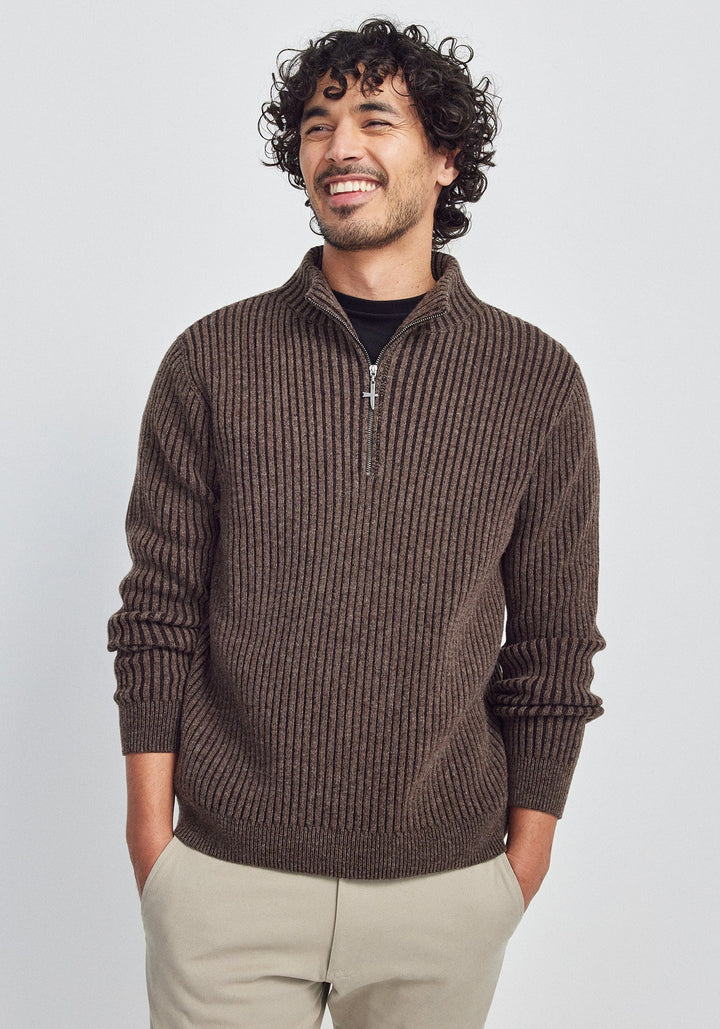 Untouched World Tanner Half Zip Punga Chocolate