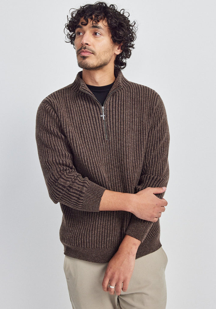 Untouched World Tanner Half Zip Punga Chocolate