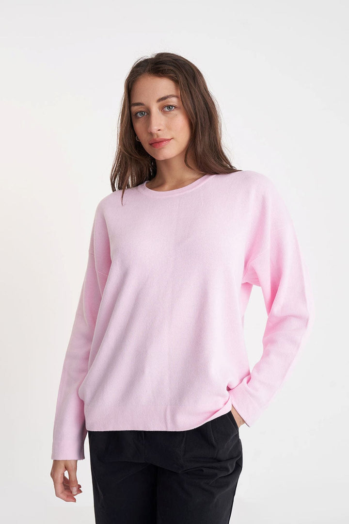 Huffer Neve Crew Pale Rose