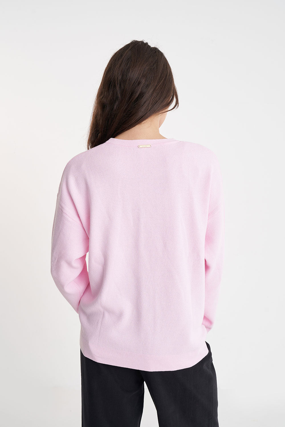 Huffer Neve Crew Pale Rose