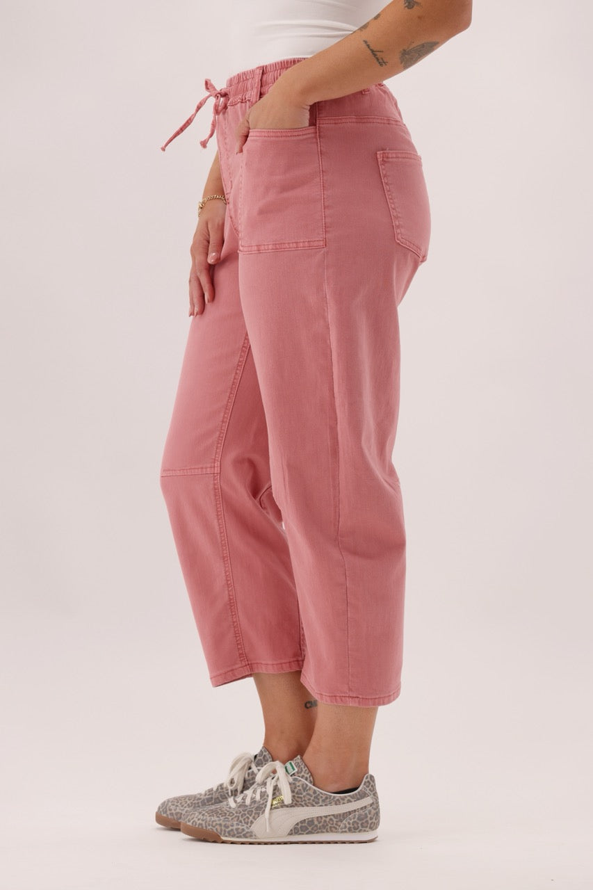 Wakee Barrel Jean Rose