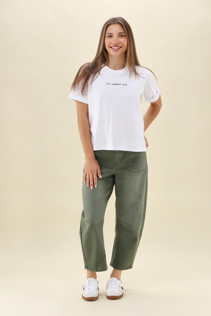 Wakee Barrel Jean Khaki