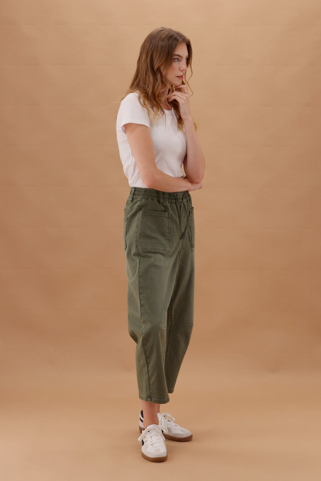 Wakee Barrel Jean Khaki