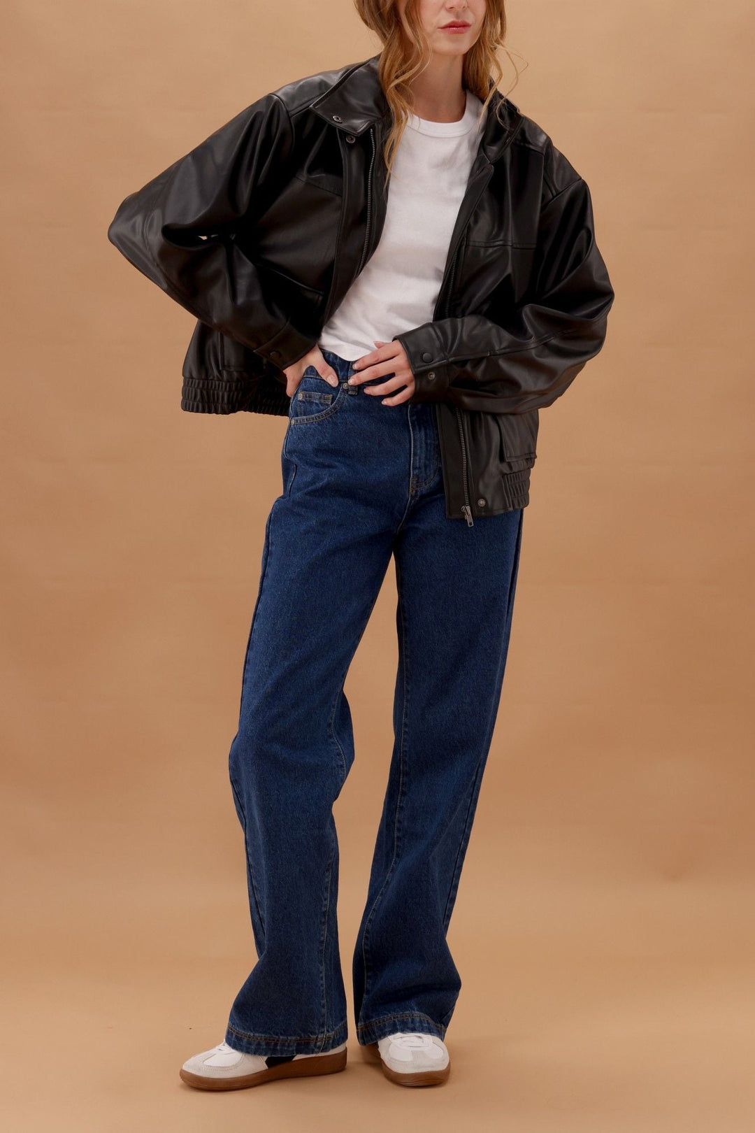 Silent Theory Hunter Wide Leg Jean Dark Blue
