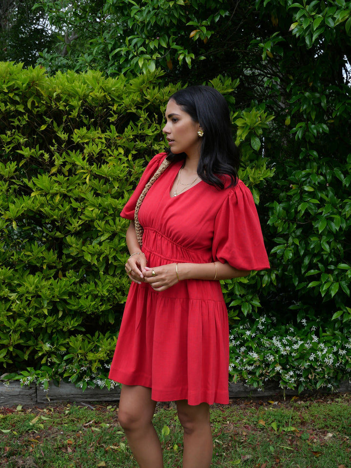 Ayva Willow Dress Red