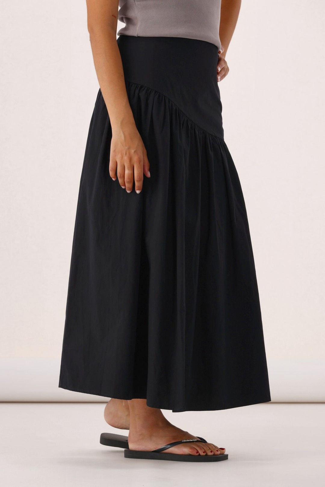 All About Eve Essential Asym Maxi Skirt Black