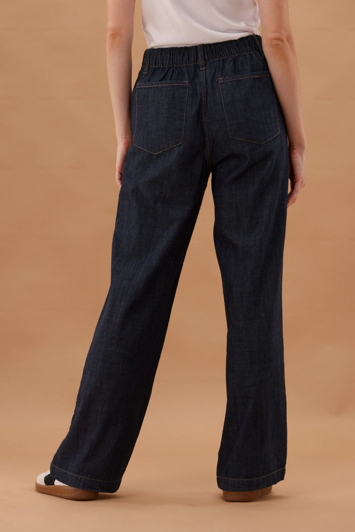 Label Amiliana Tie Waist Jean Indigo