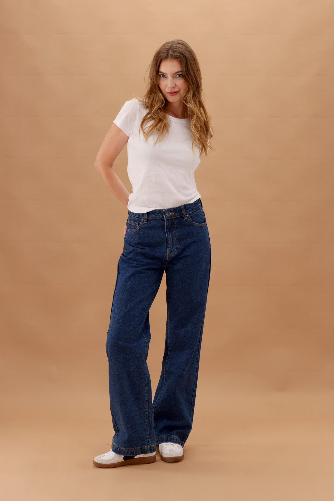 Silent Theory Hunter Wide Leg Jean Dark Blue