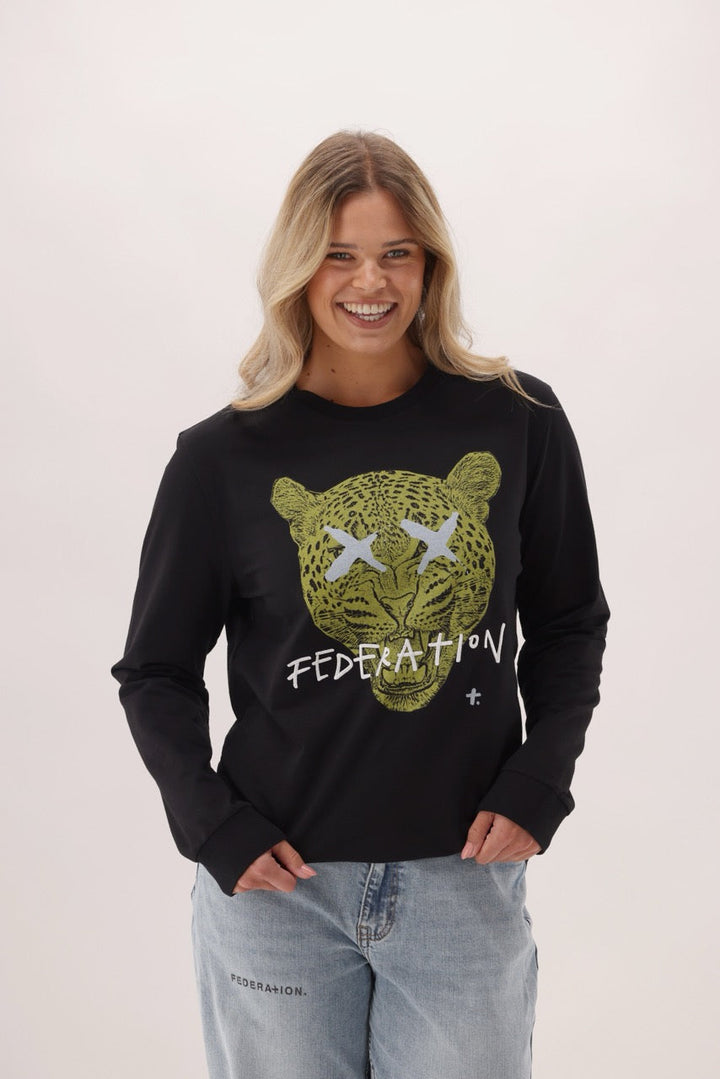 Federation Flying Crew Leopard Black