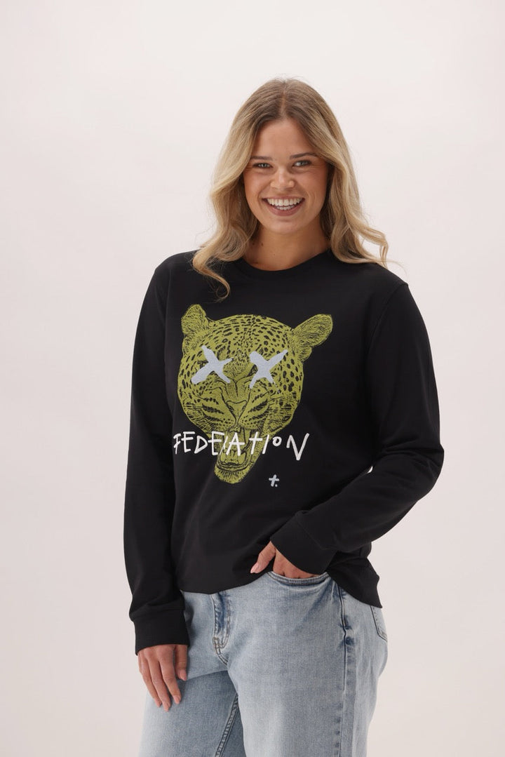 Federation Flying Crew Leopard Black