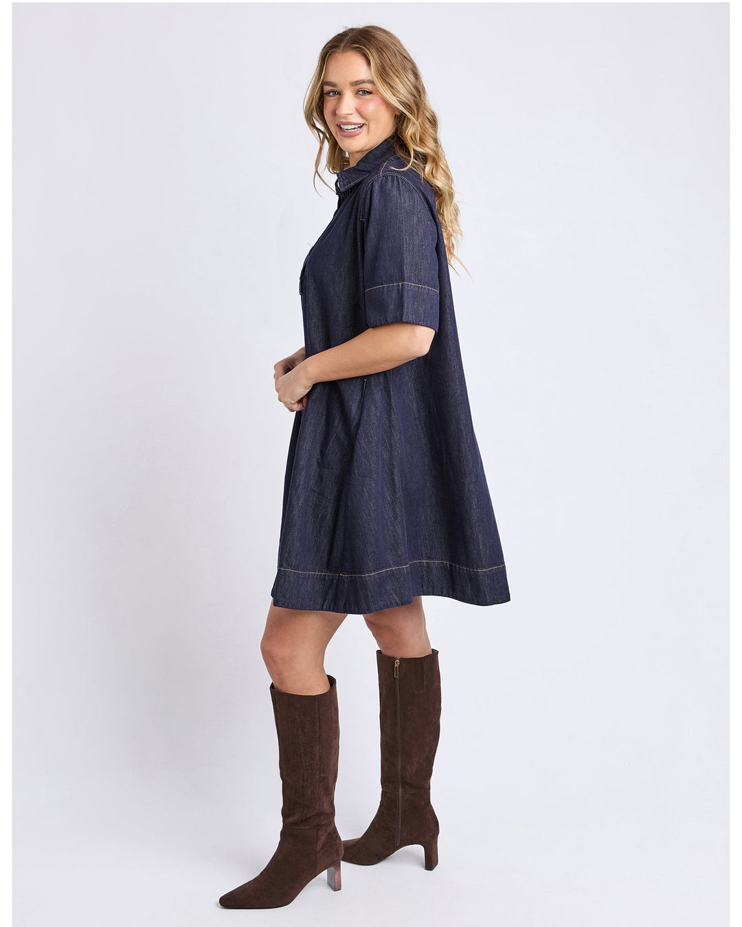 Foxwood Julian Dress Dark Blue