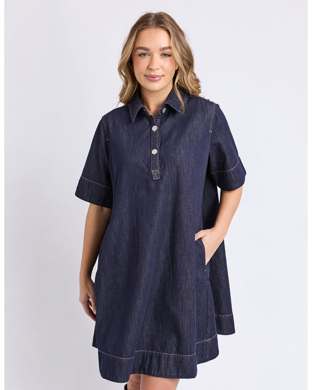 Foxwood Julian Dress Dark Blue