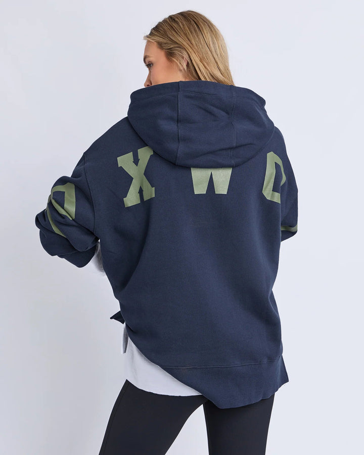 Foxwood Interval Hoodie Navy With Khaki