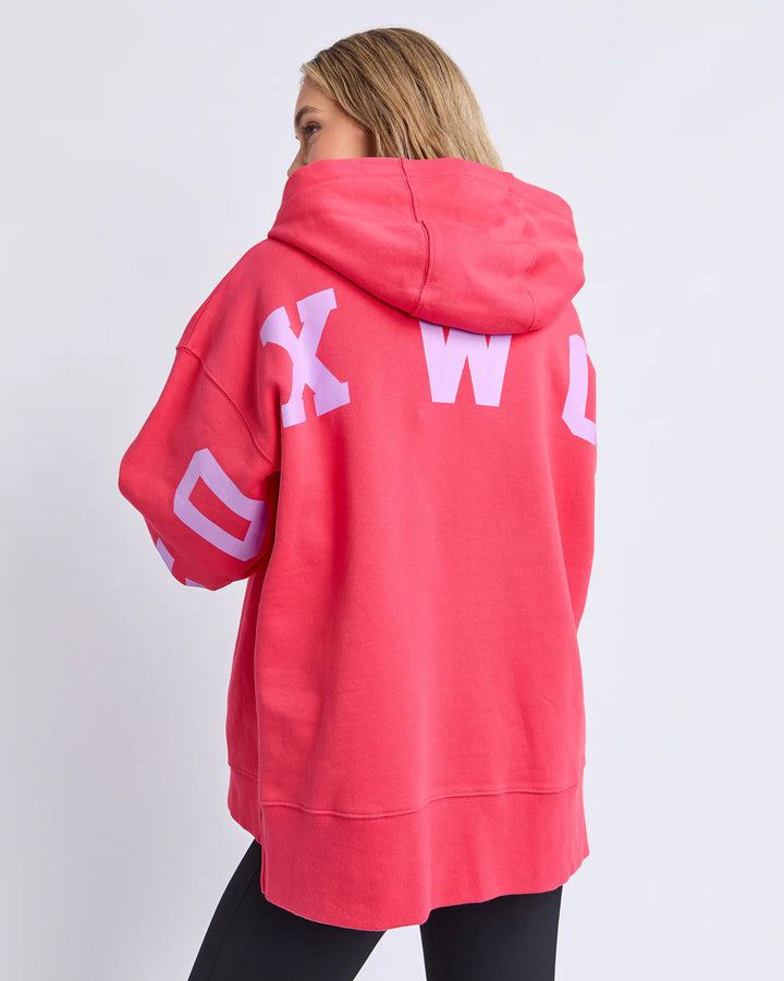 Foxwood Interval Hoodie Raspberry With Neon Lilac