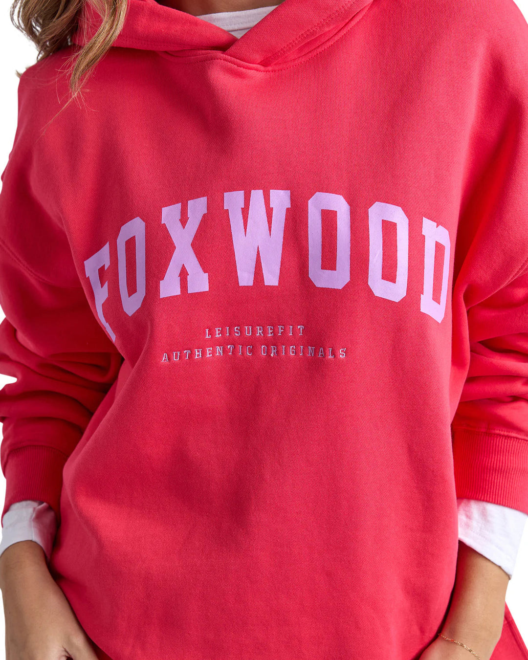 Foxwood Interval Hoodie Raspberry With Neon Lilac