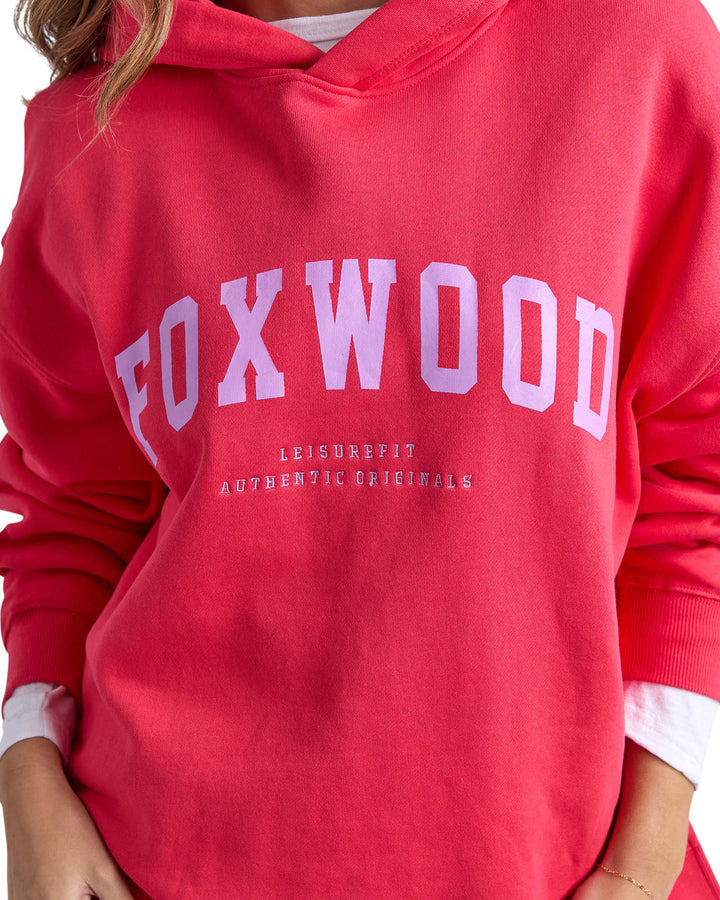 Foxwood Interval Hoodie Raspberry With Neon Lilac