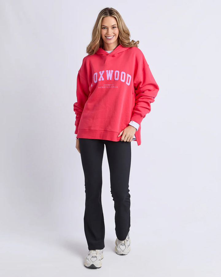 Foxwood Interval Hoodie Raspberry With Neon Lilac