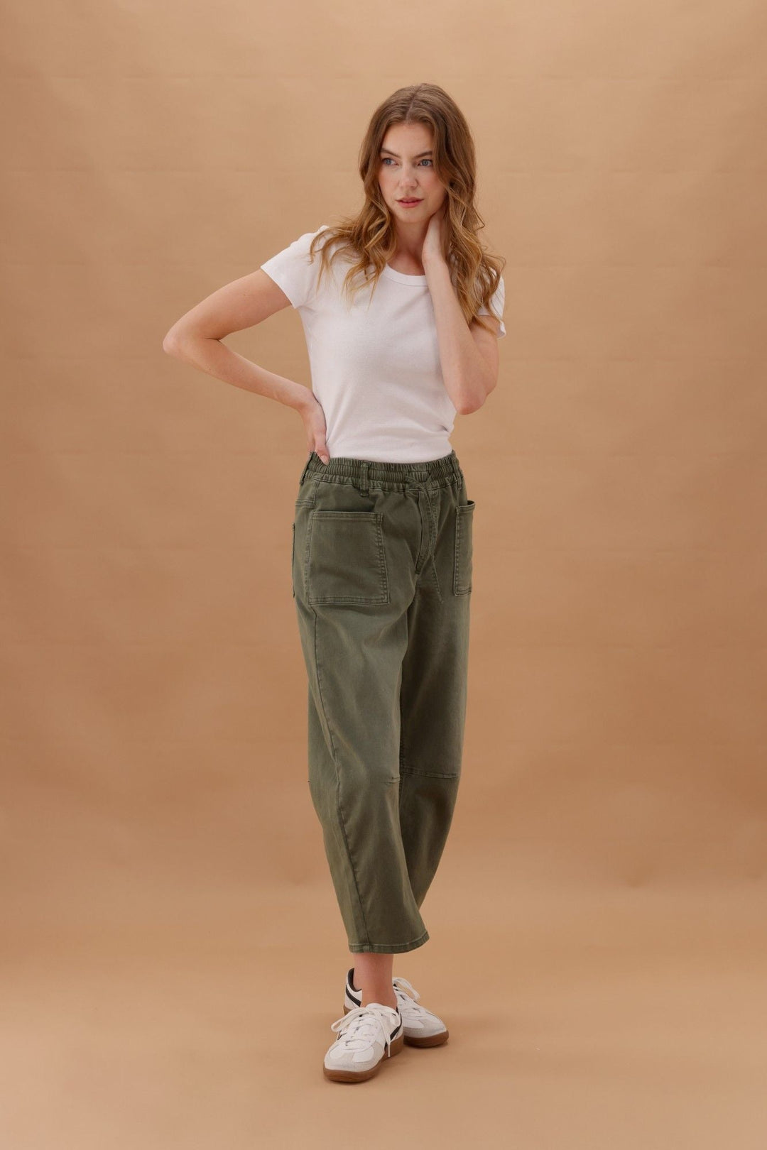 Wakee Barrel Jean Khaki