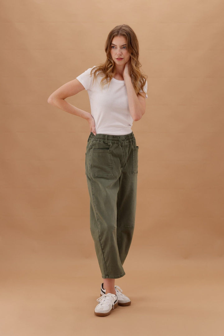 Wakee Barrel Jean Khaki