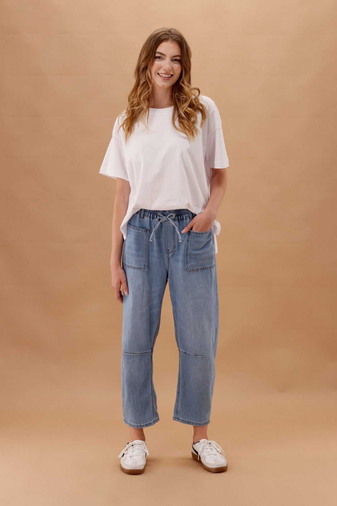 Wakee Barrel Jean Light Blue