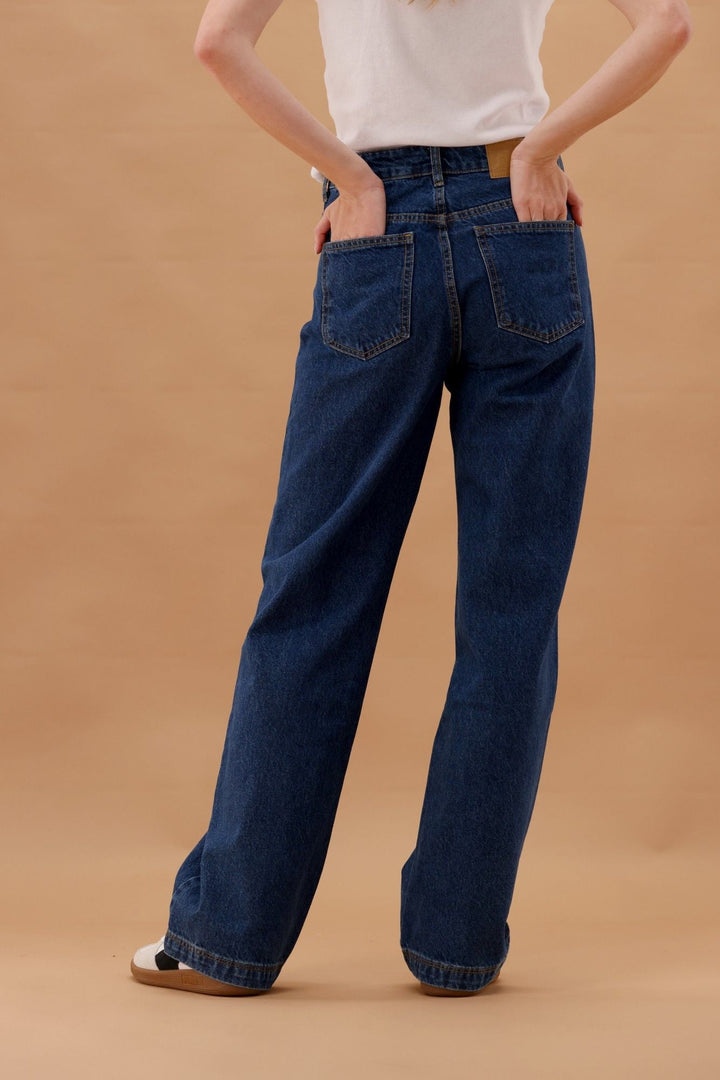 Silent Theory Hunter Wide Leg Jean Dark Blue
