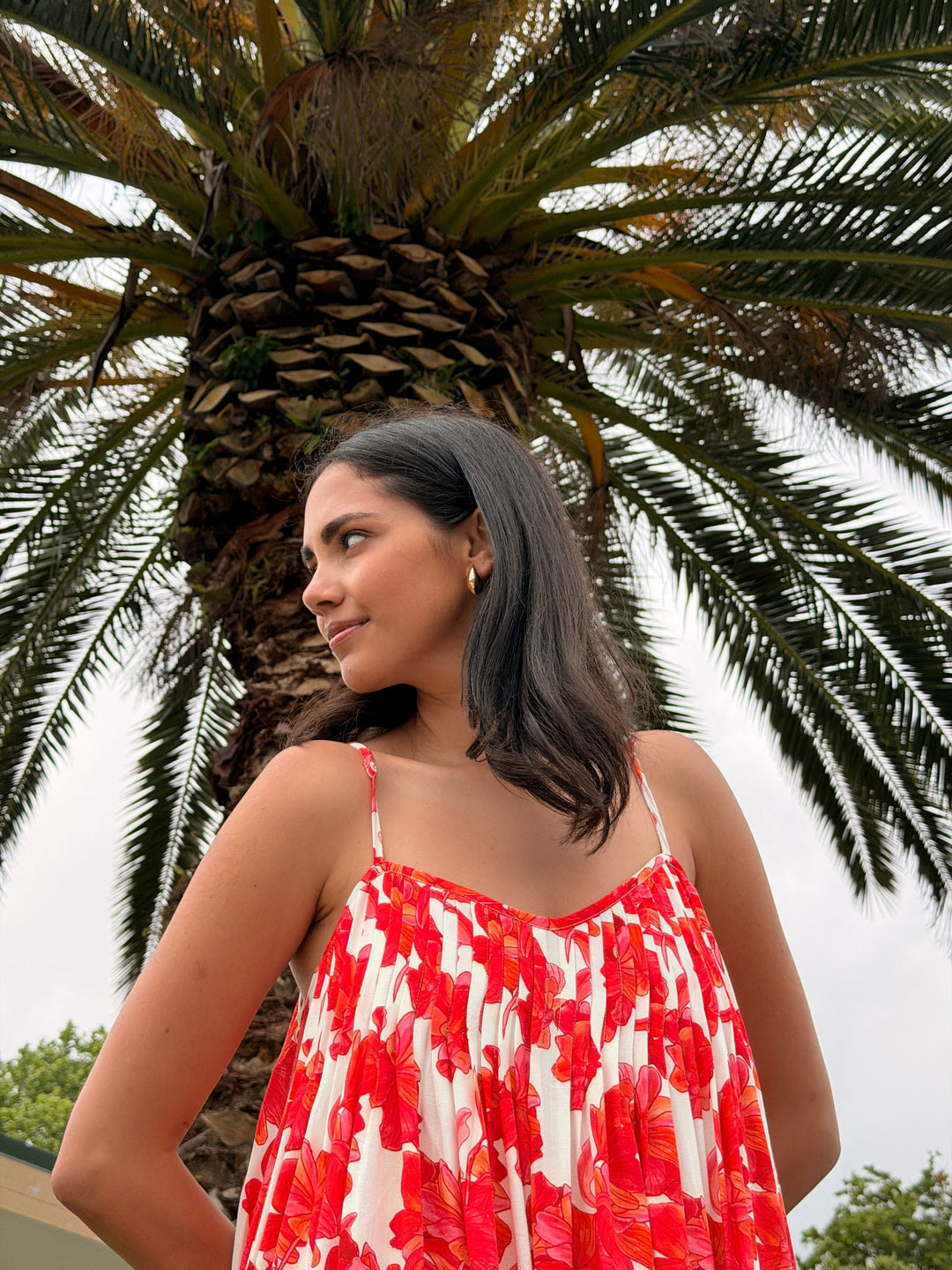 Ayva Imogen Maxi Dress Red Print