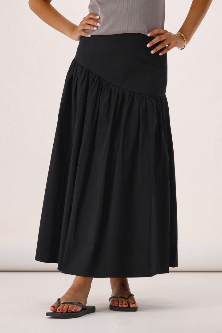 All About Eve Essential Asym Maxi Skirt Black