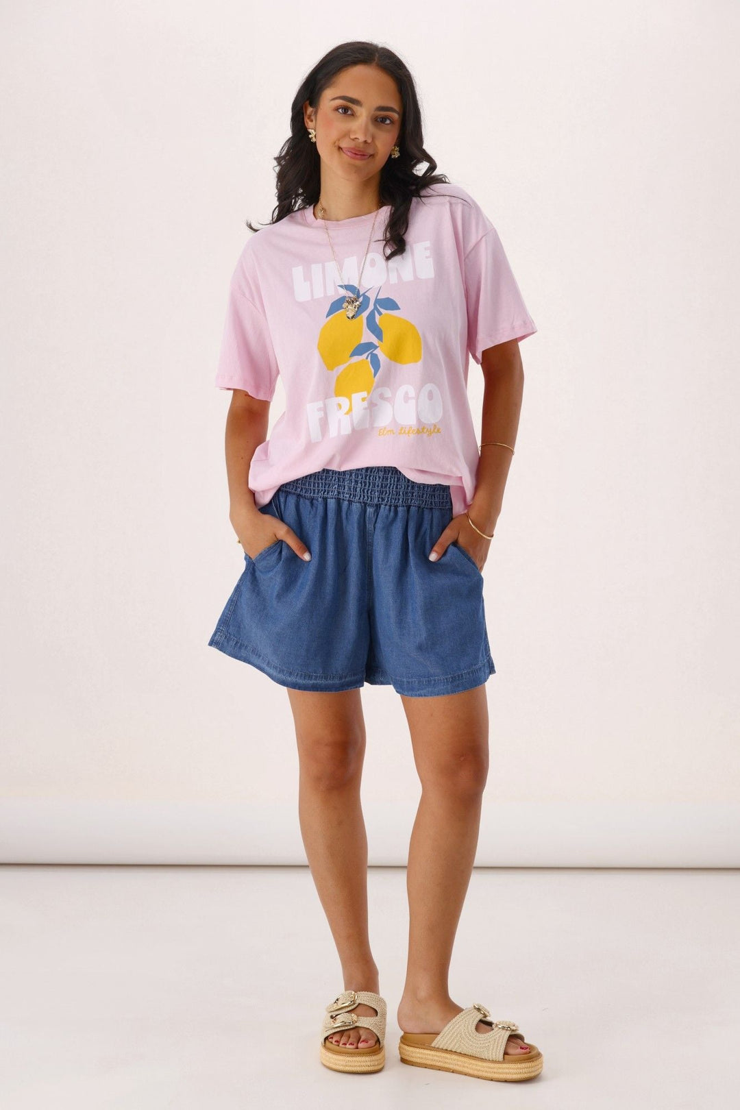 Elm Rily Lyocel Shorts Blue