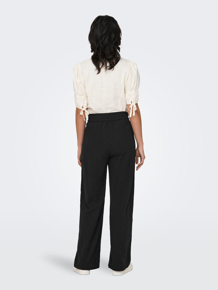 ONLY Tizana Cotton Loose Pant Black