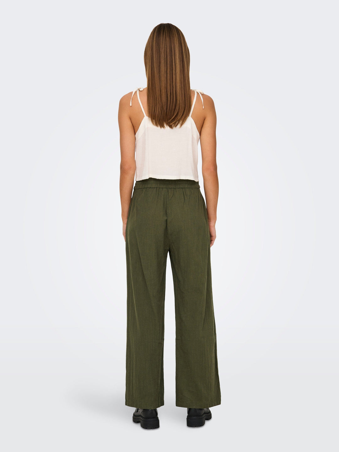 ONLY Tizana Cotton Loose Pant Grape Leaf