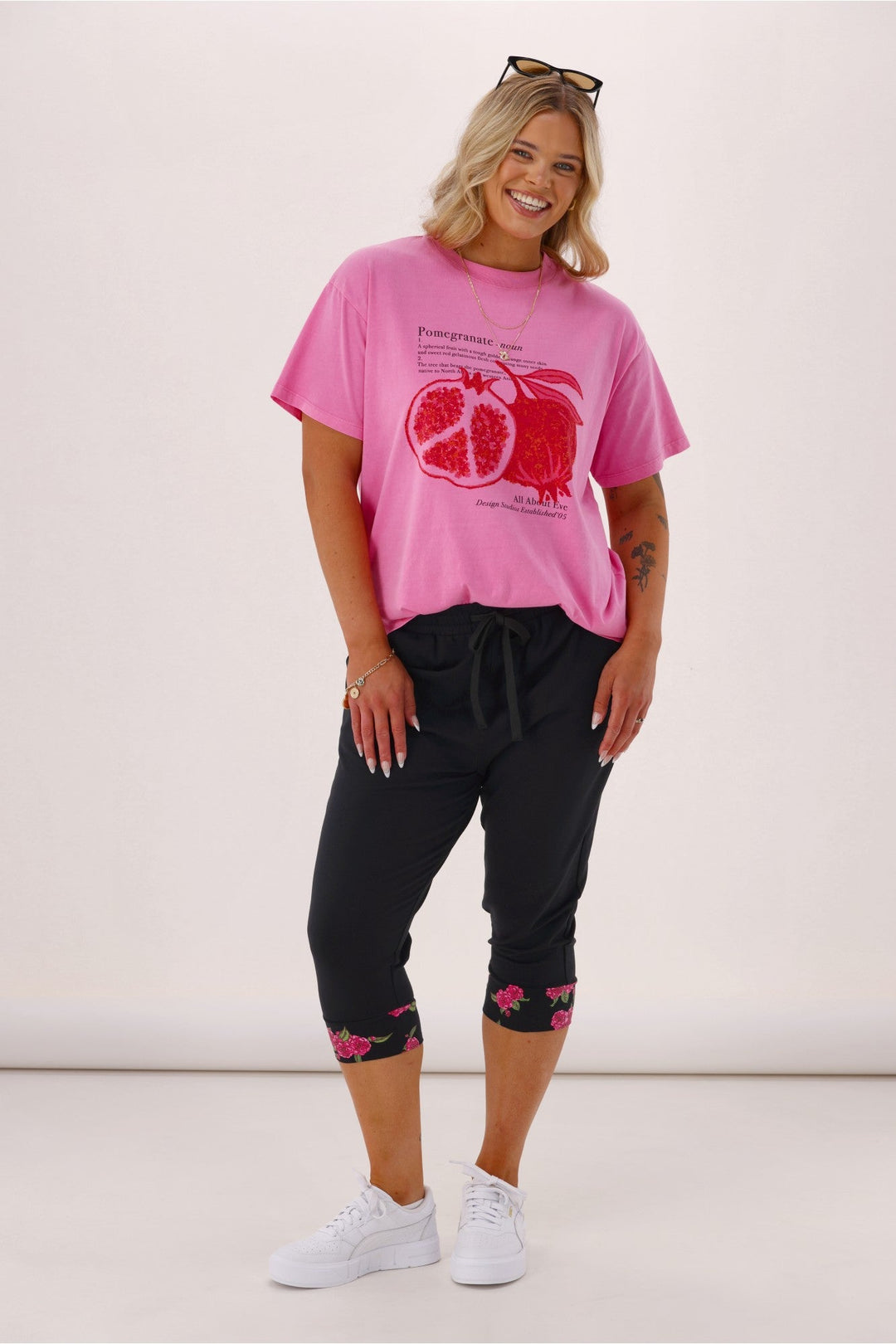 Label Stirling Cropped Jogger with Floral print