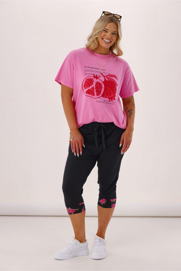 Label Stirling Cropped Jogger with Floral print