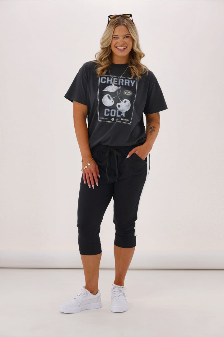 Label Stirling Cropped Jogger with Side Stripe