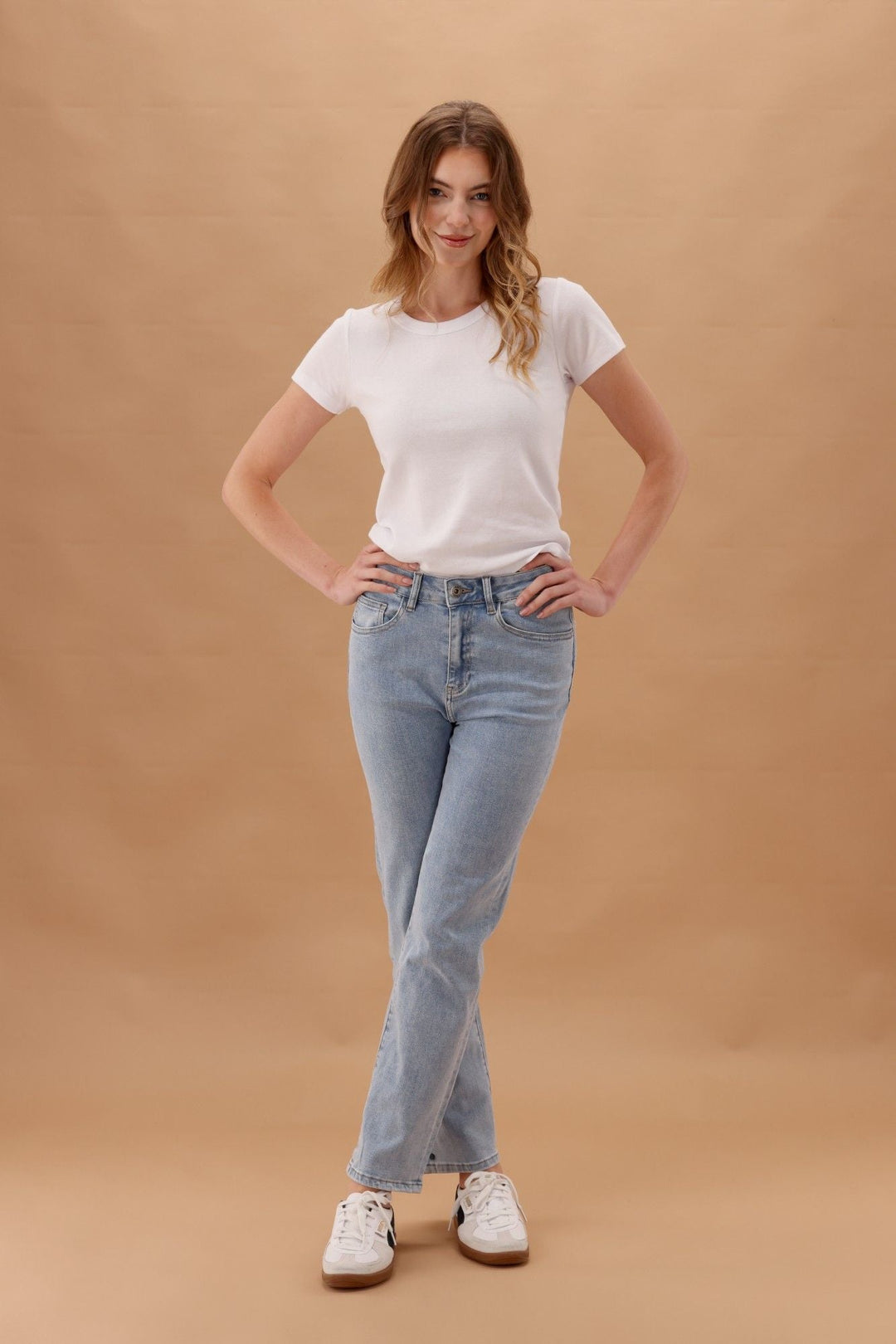 Elm Ada Straight Leg Jean Light Blue Wash