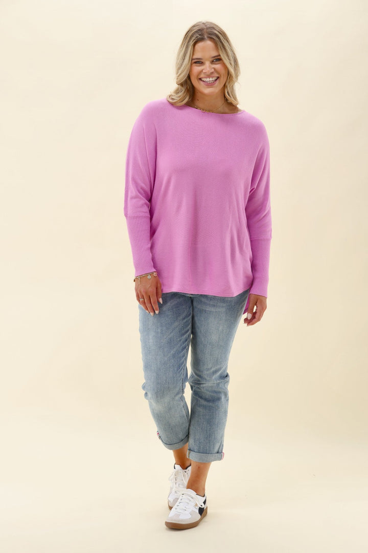 Sunday Boho Louis Knit Top Lilac Pink