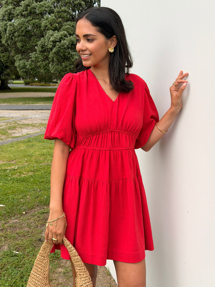Ayva Willow Dress Red