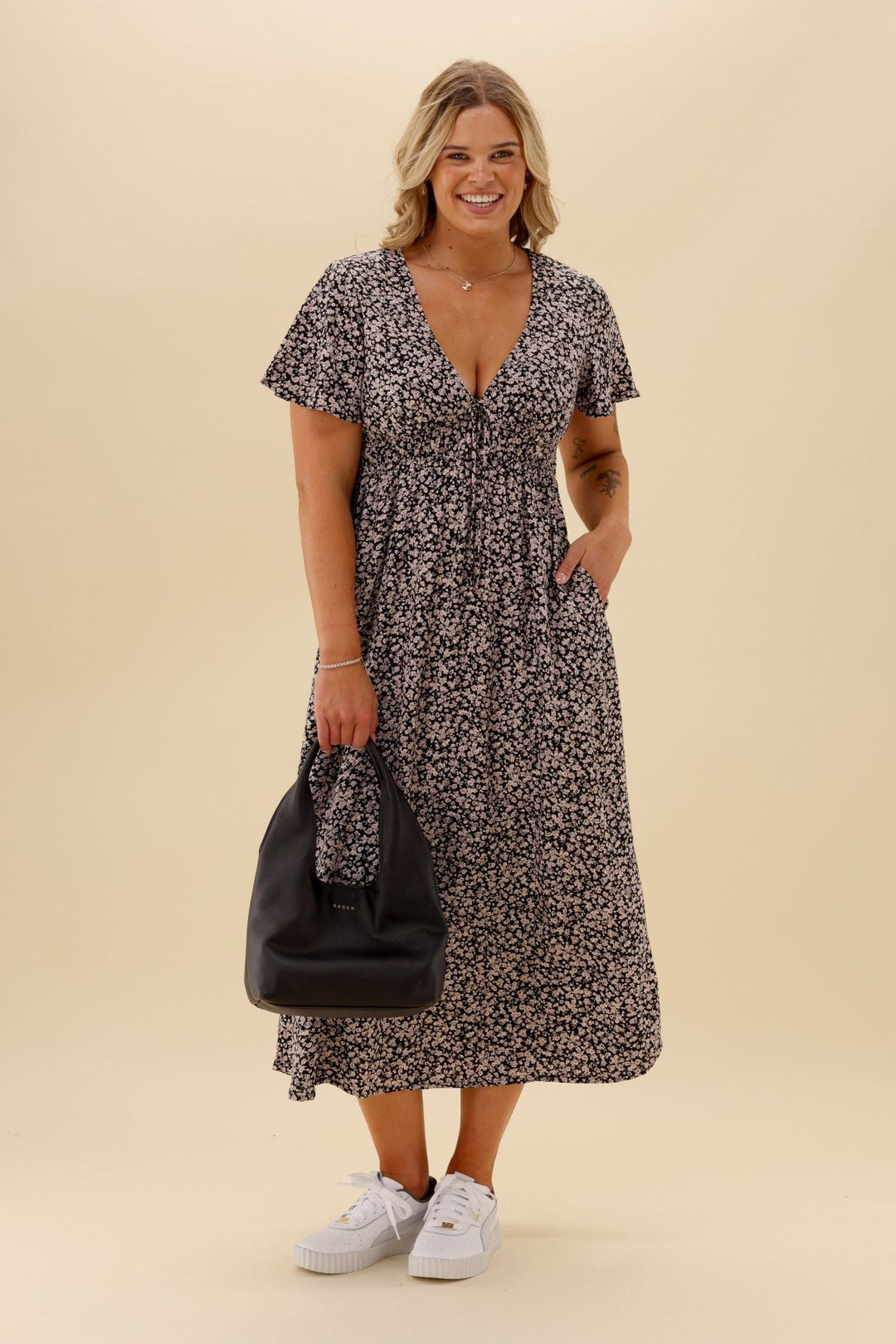 All About Eve Rhea Midi Dress Black